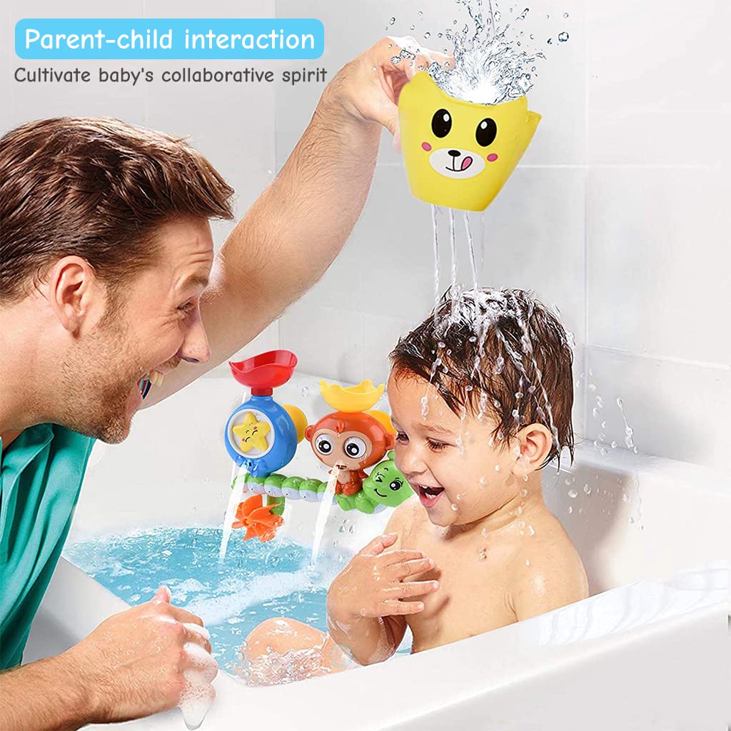 PATPAT Baby Bath Toys, Fun Monkey Water Spray Toy Cartoon Bath Toy Sprinkler Toy Suction Cup Design Bathtub Toy Shower Toy for Baby Toddler Infant 0-3 Years Old Bathtime Gifts for Boys Girls PATPAT Baby Bath Toys, Fun Monkey Water Spray Toy Cartoon Bath Toy Sprinkler Toy Suction Cup Design Bathtub Toy Shower Toy for Baby Toddler Infant 0-3 Years Old Bathtime Gifts for Boys Girls